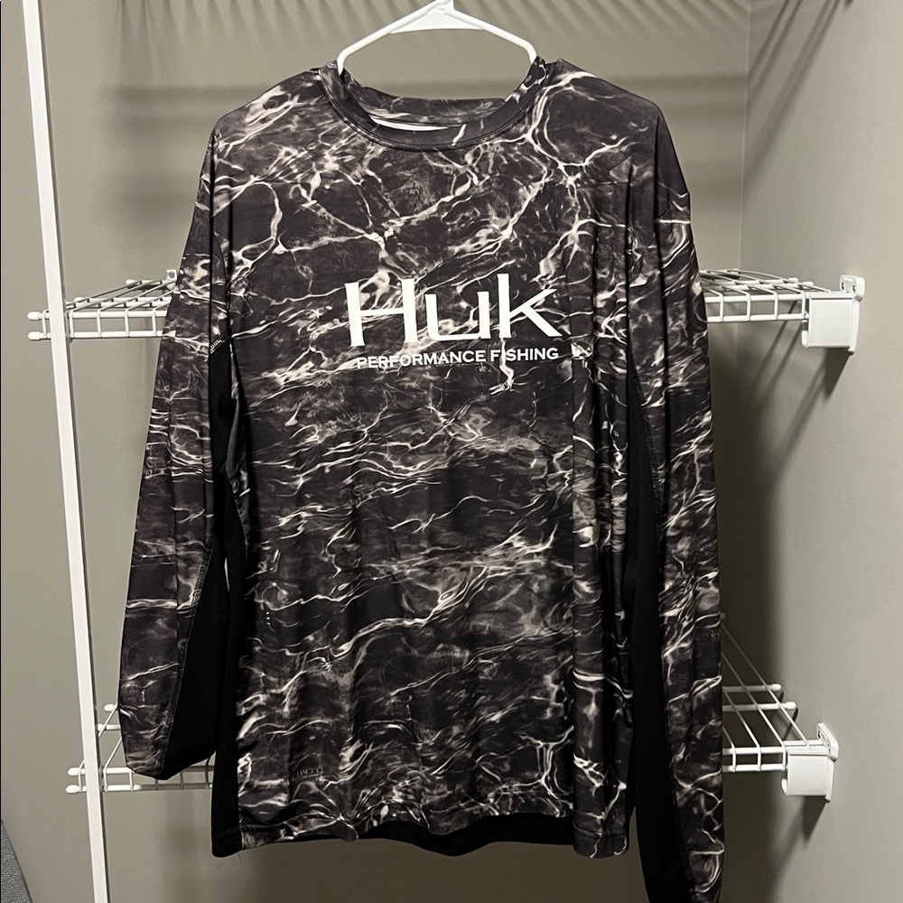 Huk Black and White Performance Shirt
